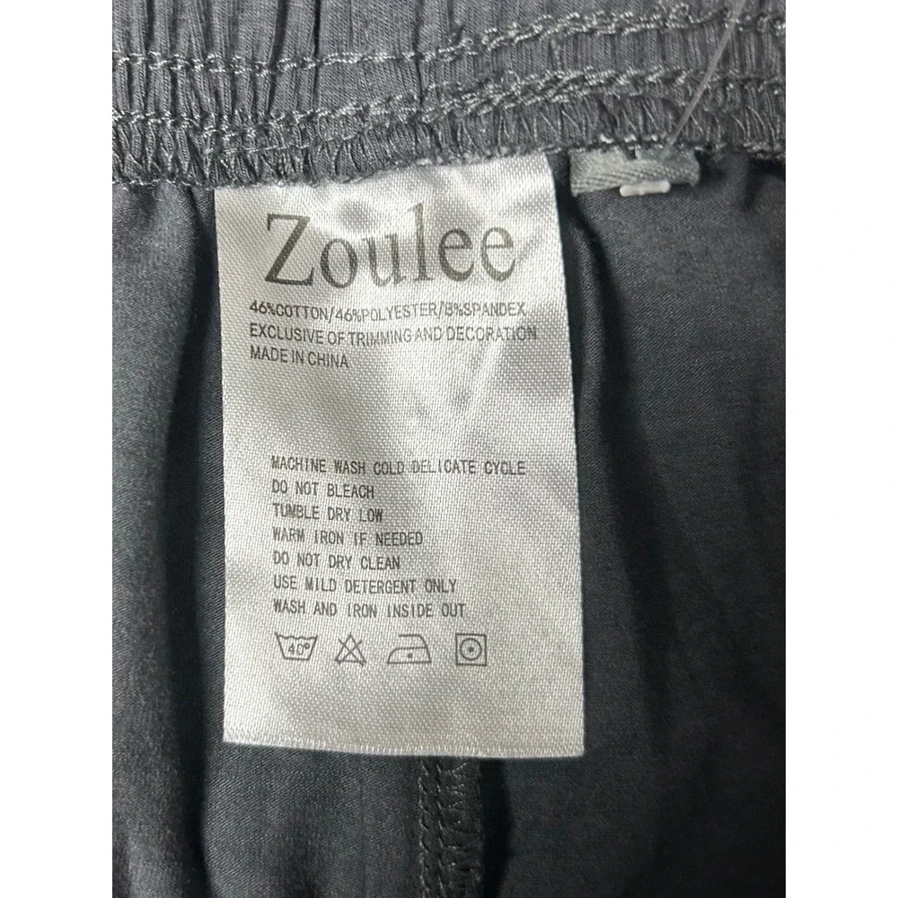 NWT Zoulee Mens Lounge Pants Charcoal Gray Cotton Blend Sweatpants Size L